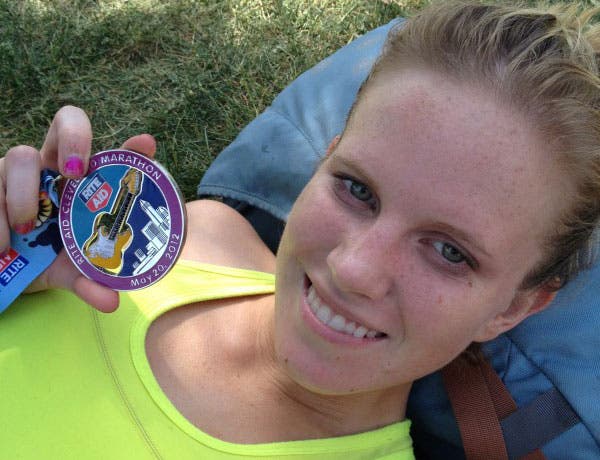 Here I am exhausted, but feeling completely accomplished, after a marathon last year. Enjoying the post-race bliss, I'm grateful for the body that carried me through each mile.