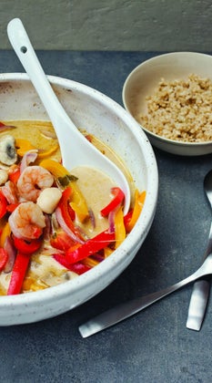 green thai curry shrimp scallops