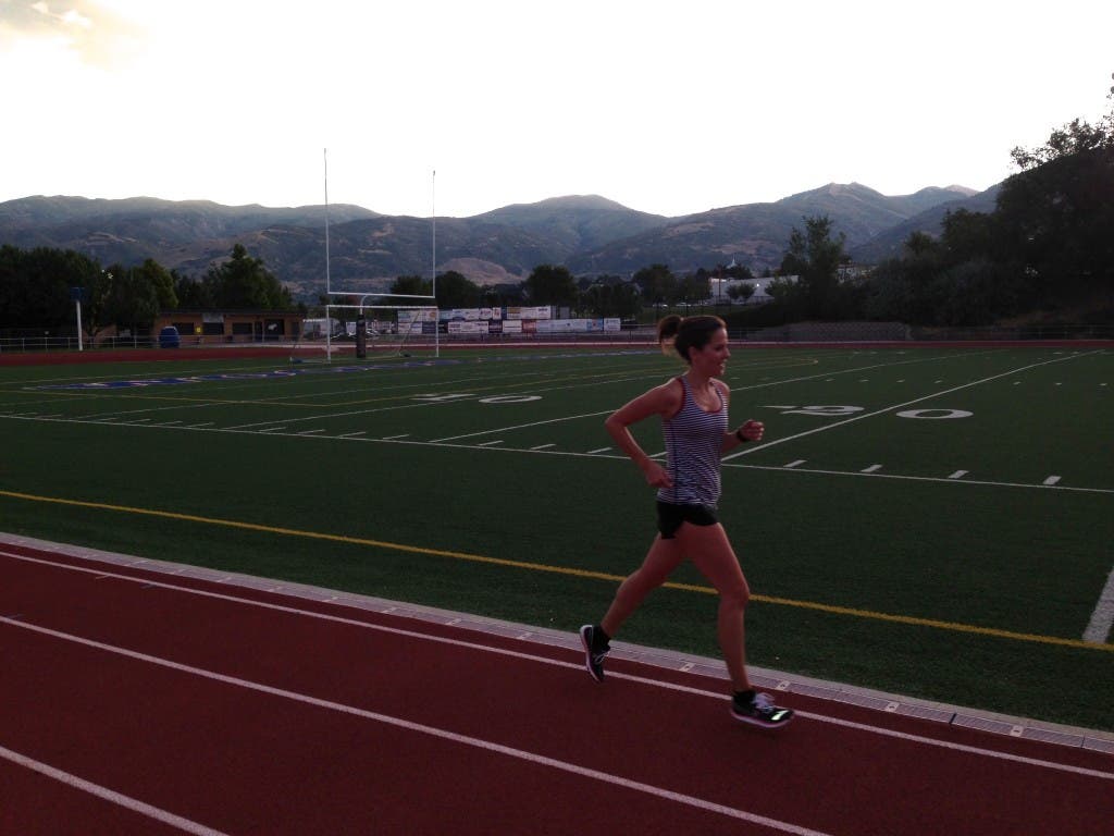 Janae hits the track.