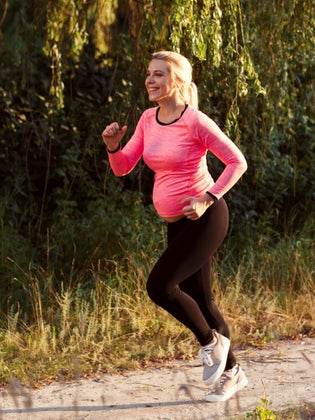 pregnant runner