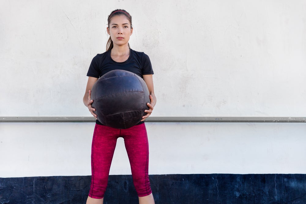 stability balls, medicine balls