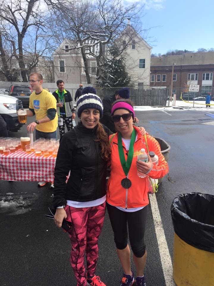 12 weeks pregnant on the left with a speedy aunt-to-be on the right.