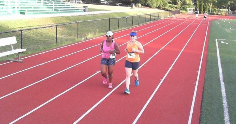 action shot track run