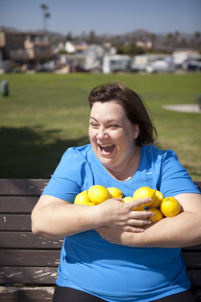 Check out her lemon workout at TheFatChick.com.