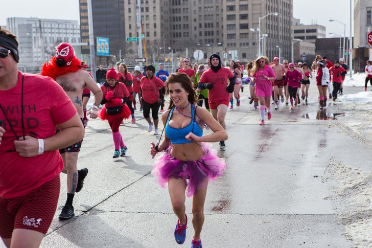 Run In Your Undies For Charity At Cupid's Undie Run In Detroit