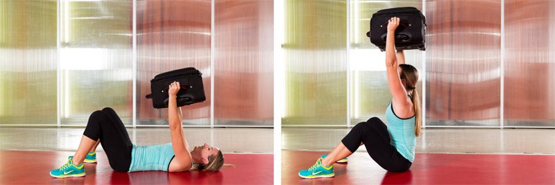 Suitcase ab online workout