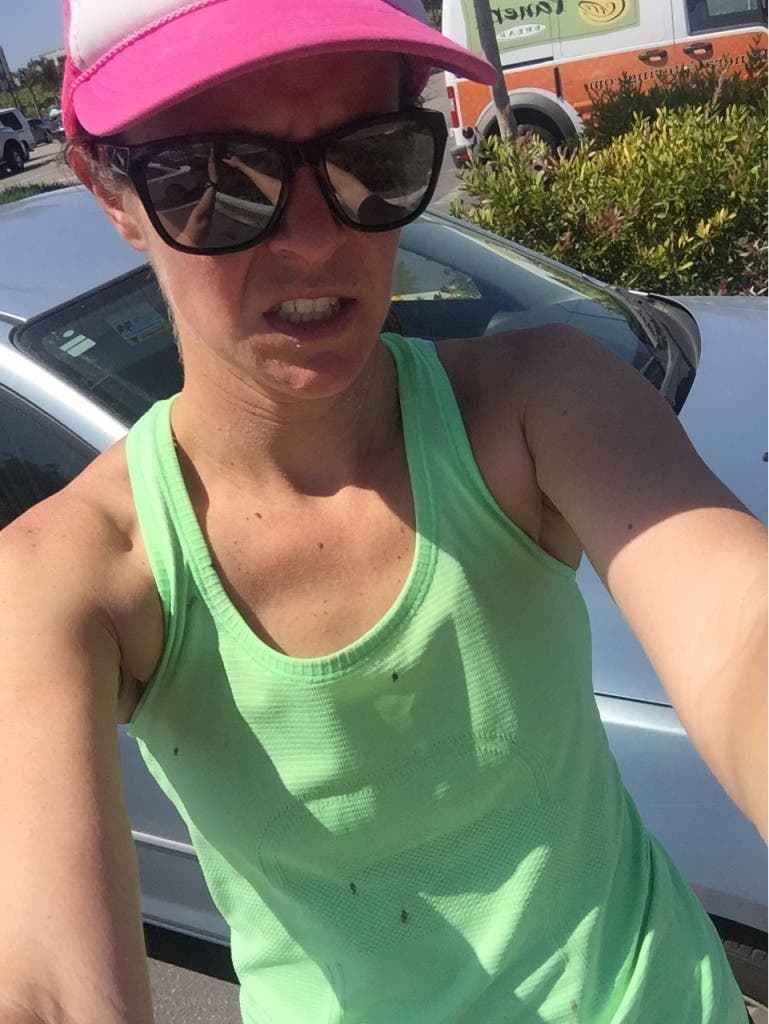 Yes, I did have a bird crap on me during my 20-miler.