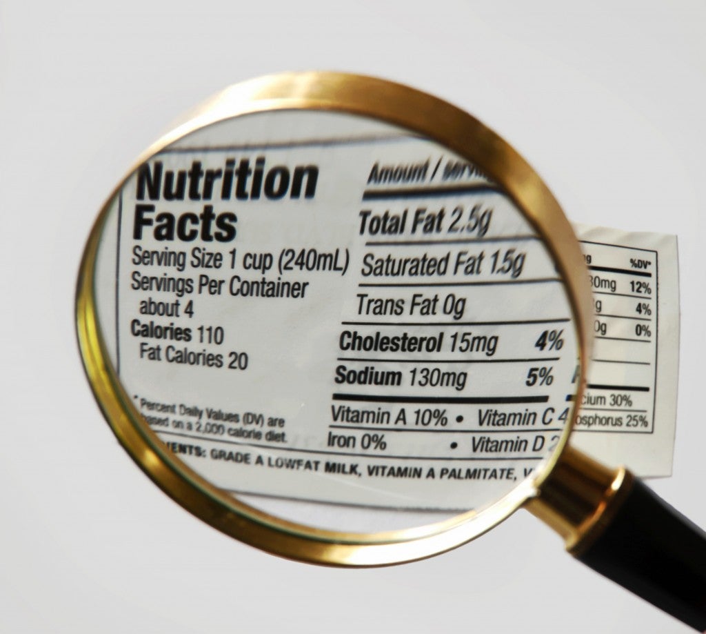 nutrition labels