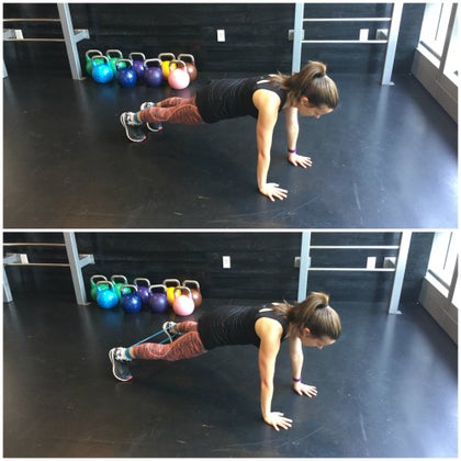 Plank Jacks with Mini Band