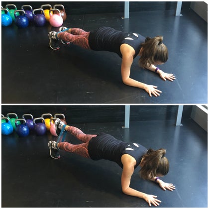 Plank Leg Lifts with Mini Band