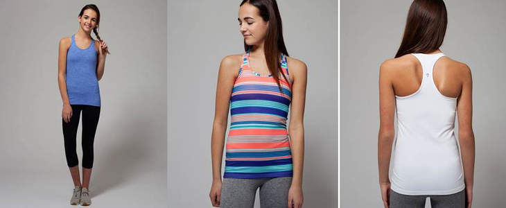 Ivivva ▪︎ Lululemon ▪︎ Striped ▪︎ Neon ▪︎ Strappy Racerback ▪︎ Activewear Tank  Top ▪︎ Built-In Sports Bra ▪︎ Big Girls/Tween ▪︎ Size 12