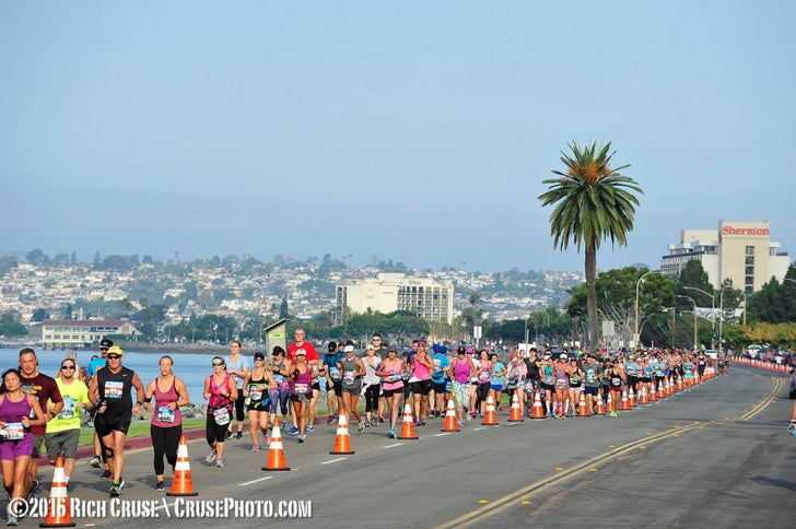 T-shirt America's Finest City Half Marathon San Diego 2012 – Femme Taille S Blanc