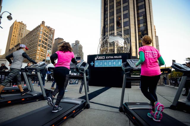 Why Did Asics Set Up Treadmills Outside In New York City?