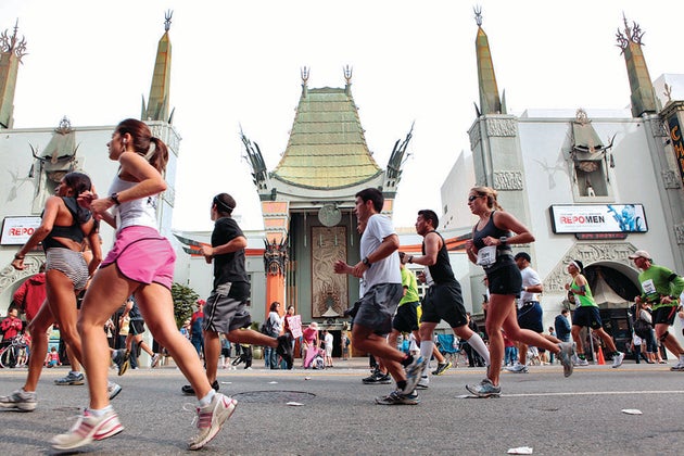 Grauman's Chinese Theater with runners.