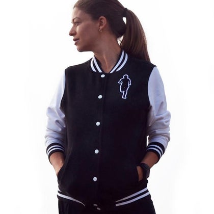 Women's Pink Design Studio Varsity Jacket