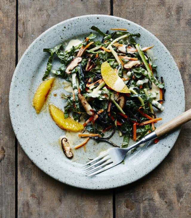 The Greatest Kale And Hijiki Salad And Homemade Dressing Recipe