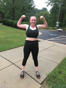 Girl in trouble for working out in sports bra