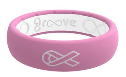 Breast cancer awareness hot sale pink line ring