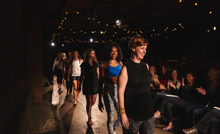 Oiselle athletes walk the runway at New York Fashion Week