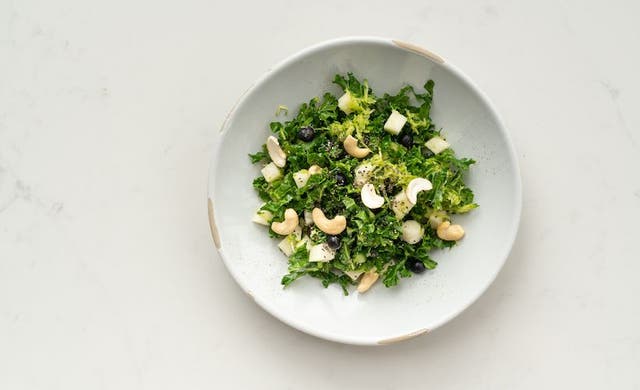 Recipe: Marinated Kale Salad With Blueberries And Cashews