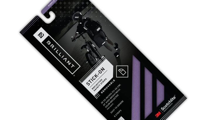 Purple reflective strips