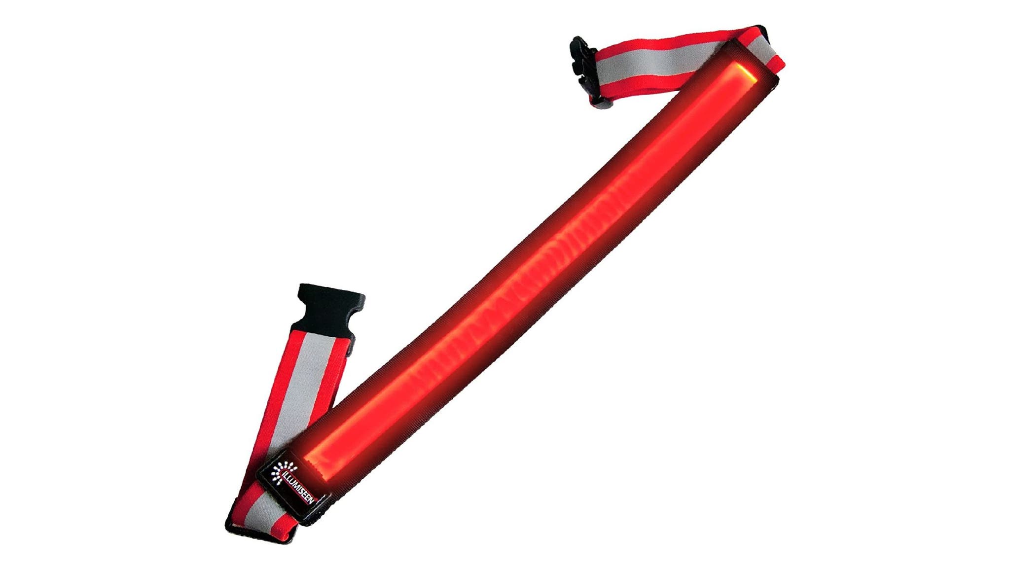 Bright red clip belt