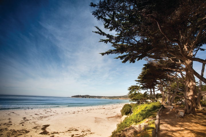 Run by the Pacific Ocean coastline in Carmel, California .