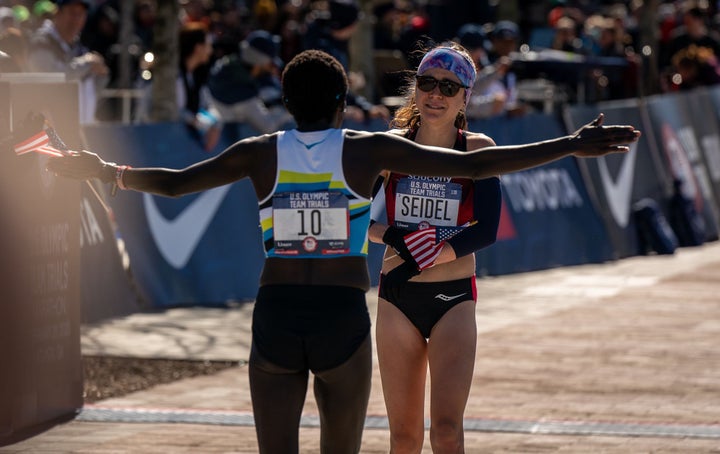 Aliphine Tuliamuk and Molly Seidel