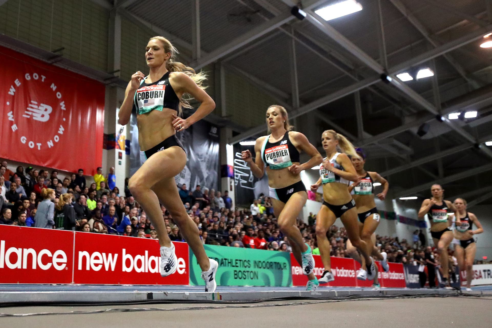 Emma Coburn in one of her last races before the pandemic
