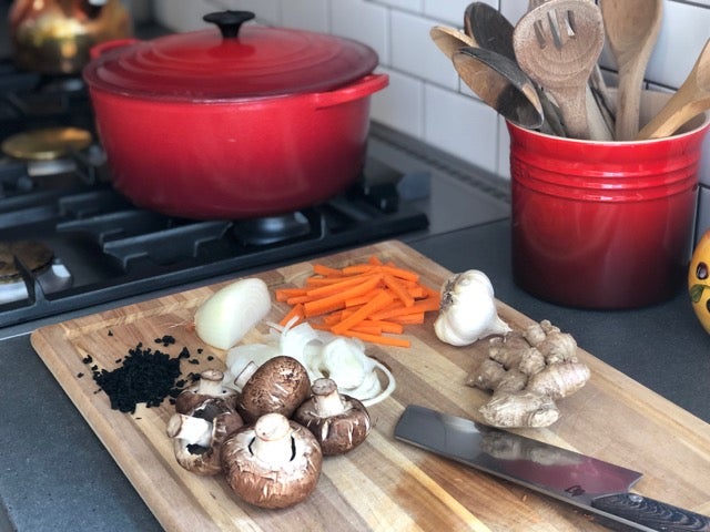 Elyse Kopecky's miso soup in the making