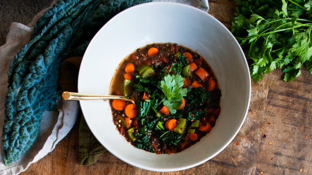 Are You Getting Enough Fiber? This Lentil Minestrone Soup Will Help