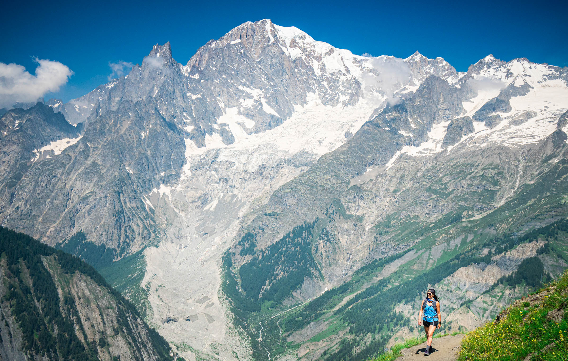 Jen Ator hiking in mountains