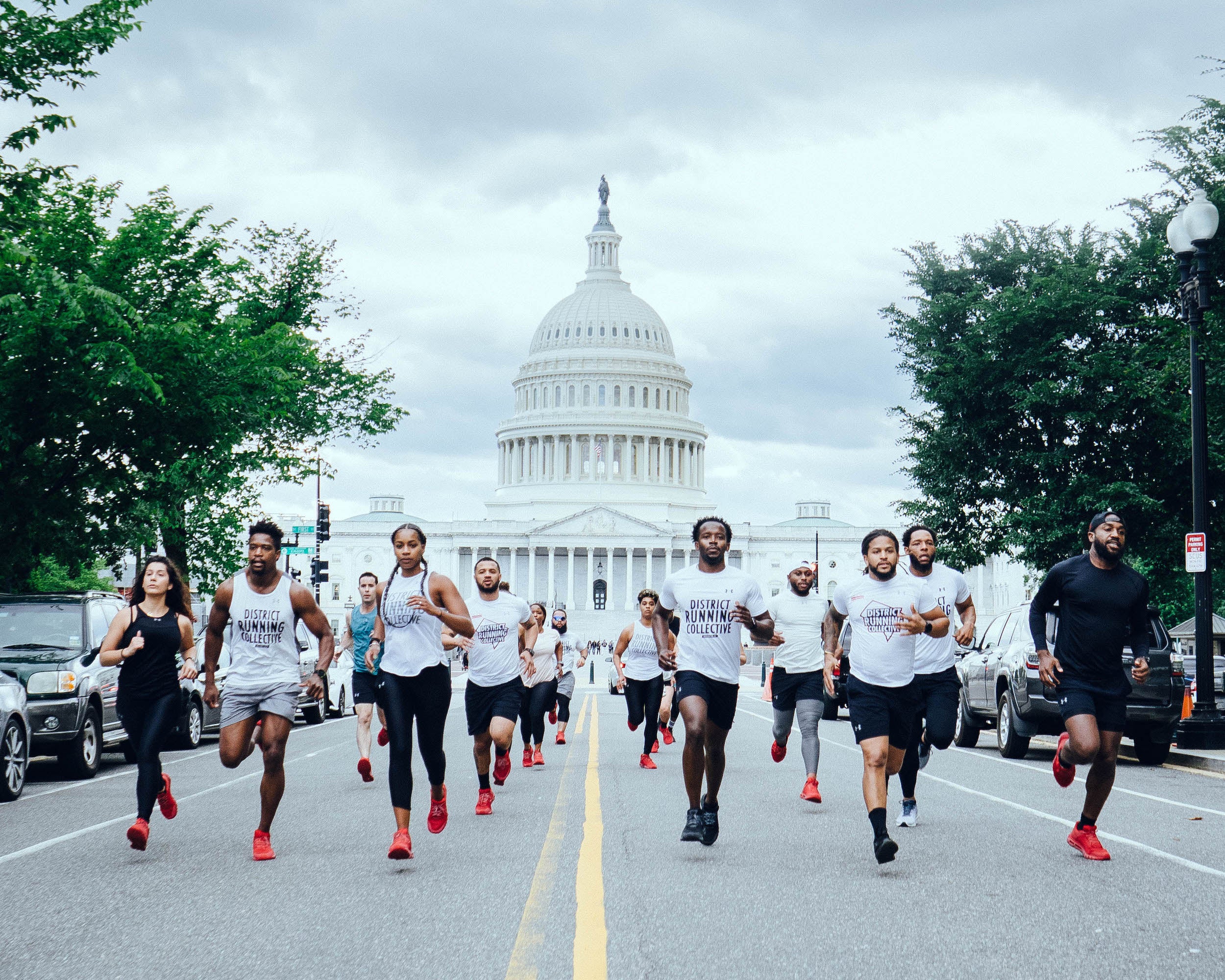 PHOTO: Colin Dougherty Members of the District Running Collective run in Washington, D.C. Matt Green spoke about being a black leader in the running community on Global Running Day.