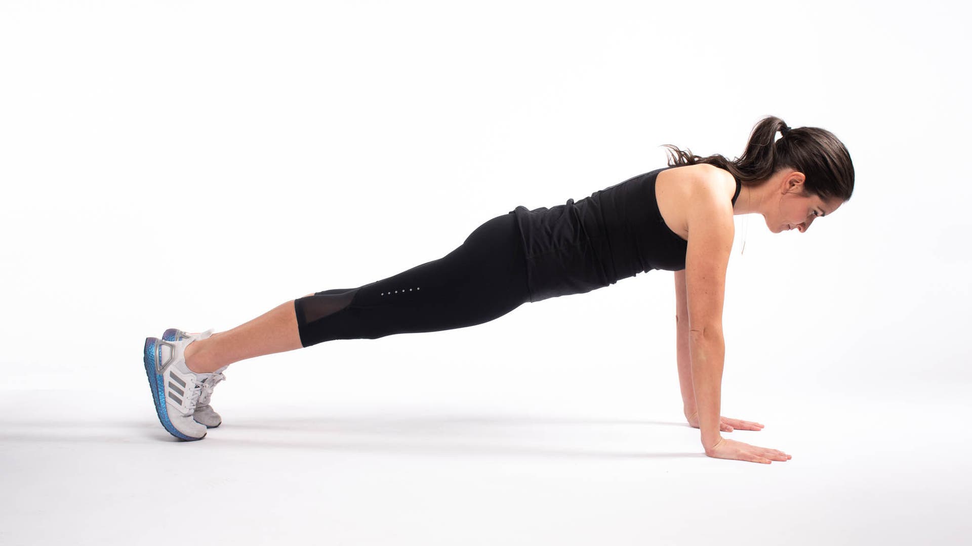 Woman doing full plank