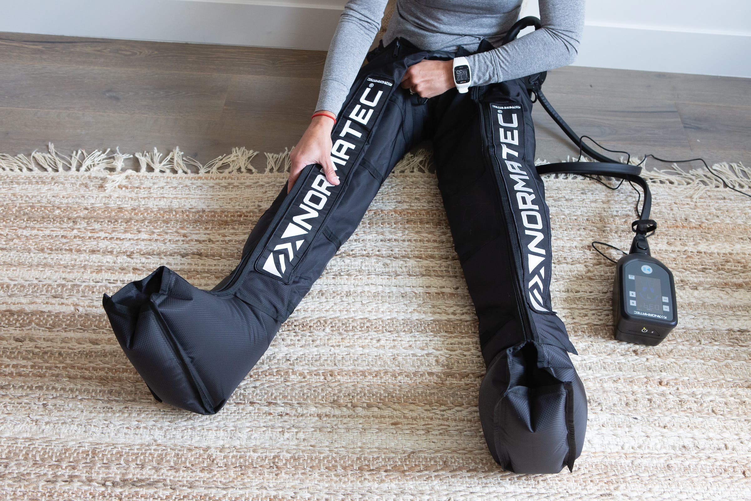Wearing NormaTec boots can help get rid of soreness