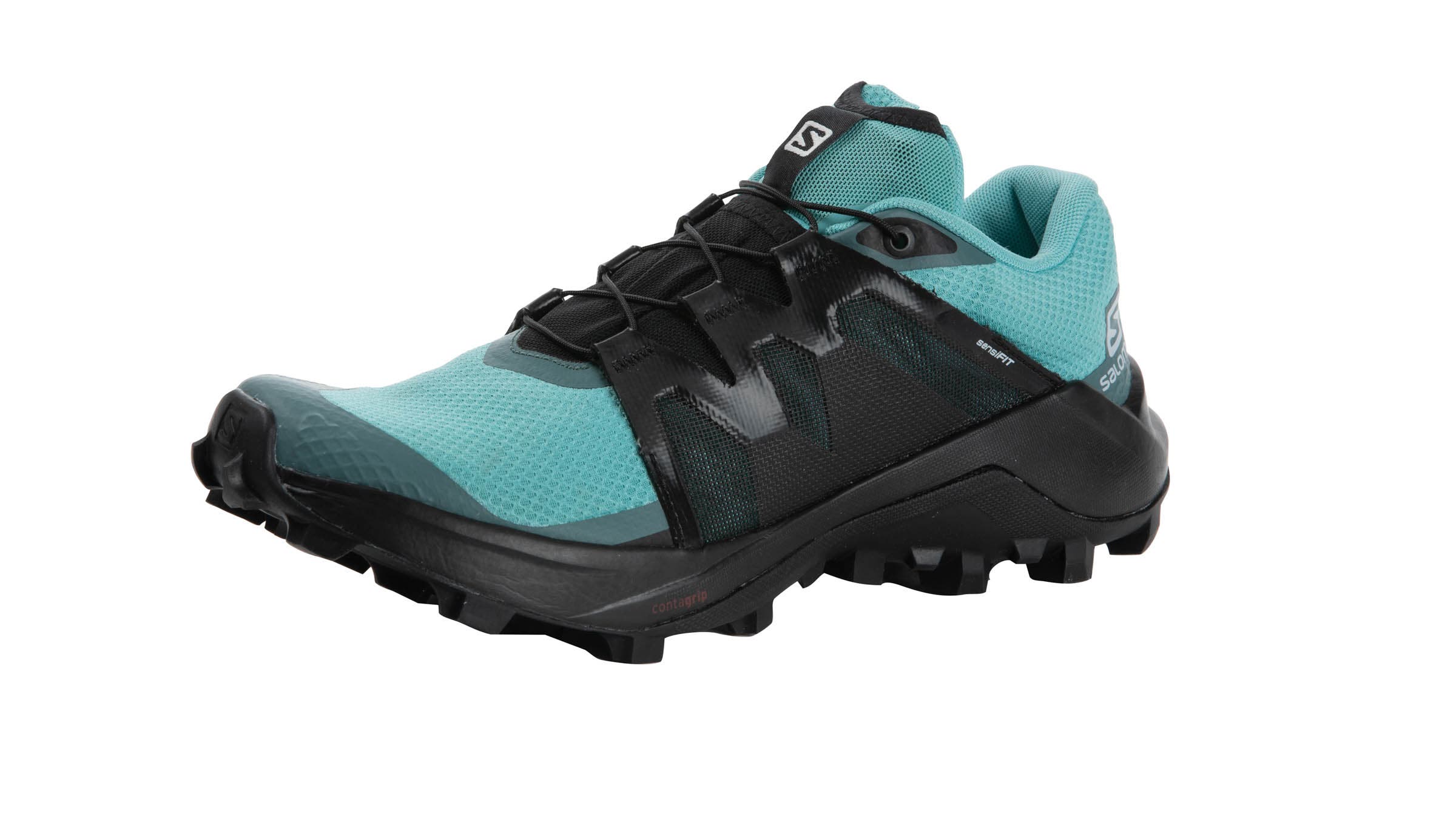 Salomon Wildcross in teal and black is one our picks for the best women's trail-running gear
