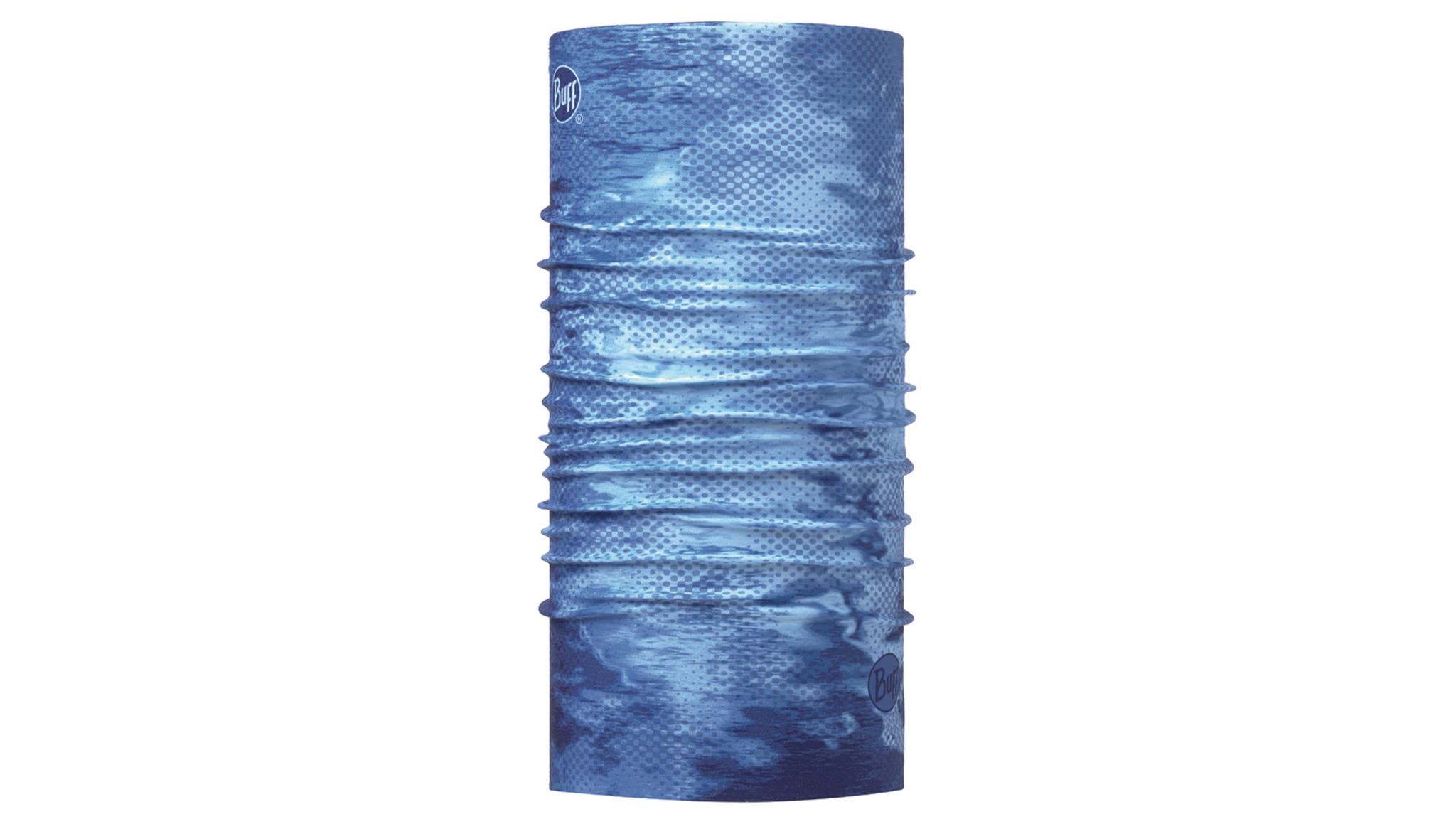 Dark blue patterned neck buff