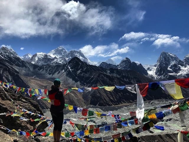 Kylee Van Horn, nutritionist, on a trail-running trip to Nepal