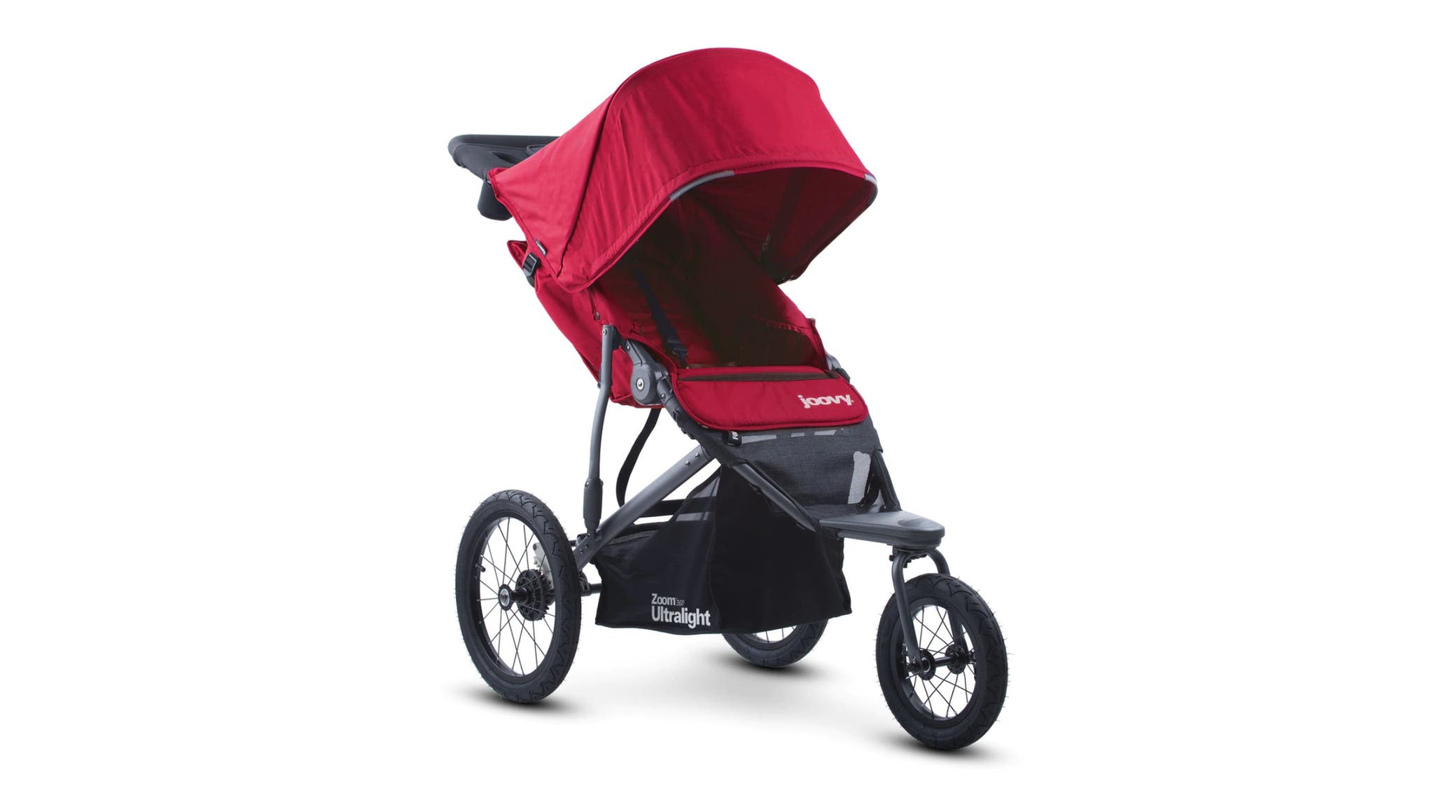 Red jogging stroller