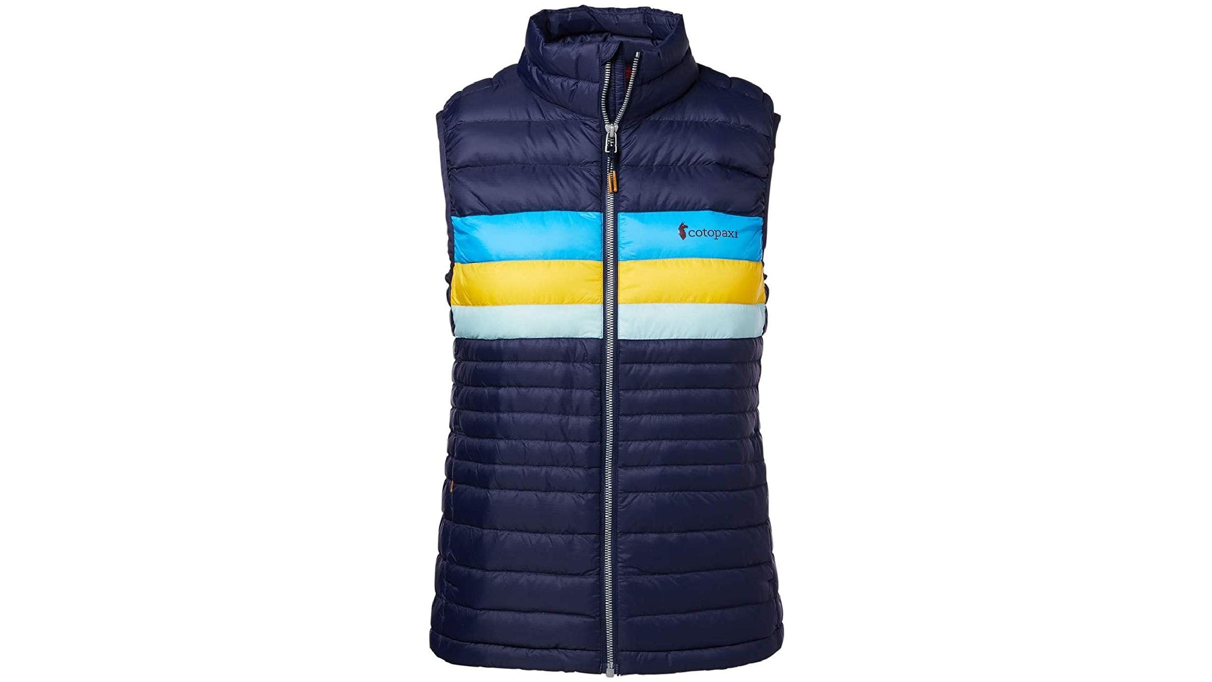 Blue down women's running vest, Cotopaxi Fuego Vest