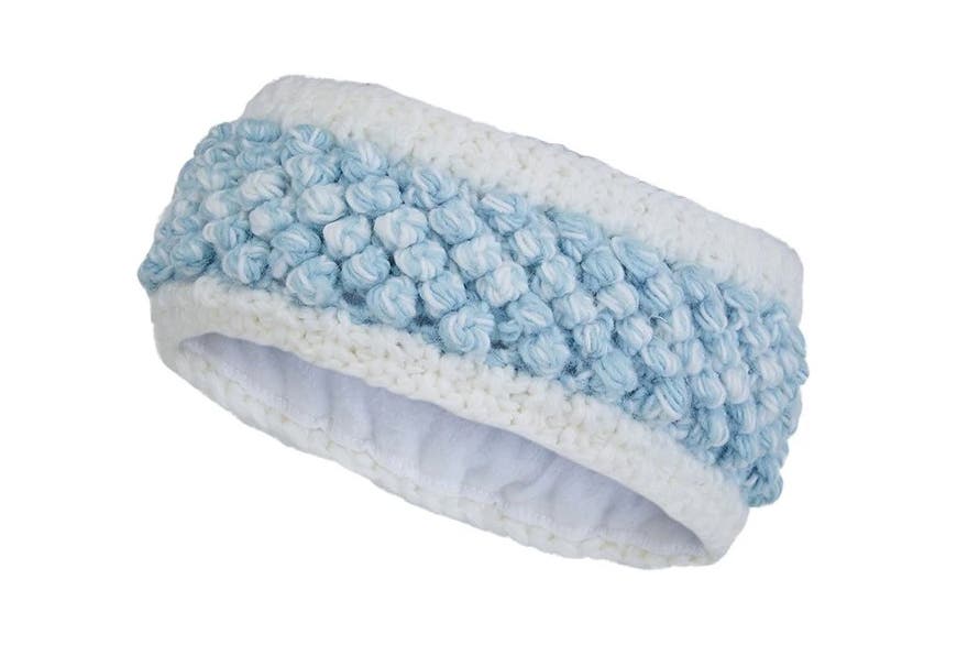 Spyder Brrr Berry winter running headband in Frost