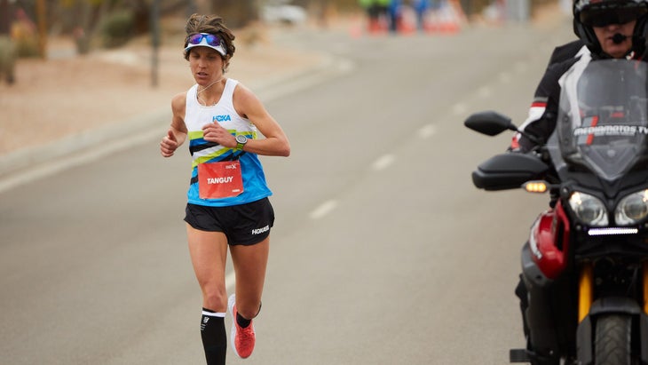 Audrey Tanguy during the Hoka 100K