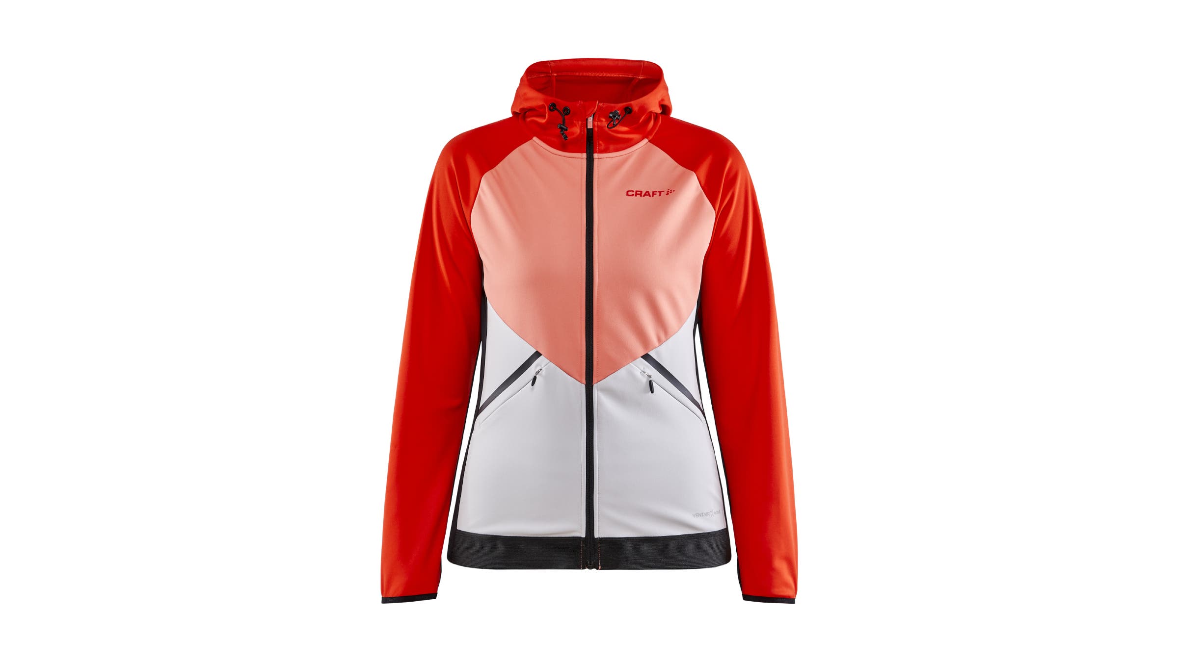 Red and gray trail running jacket