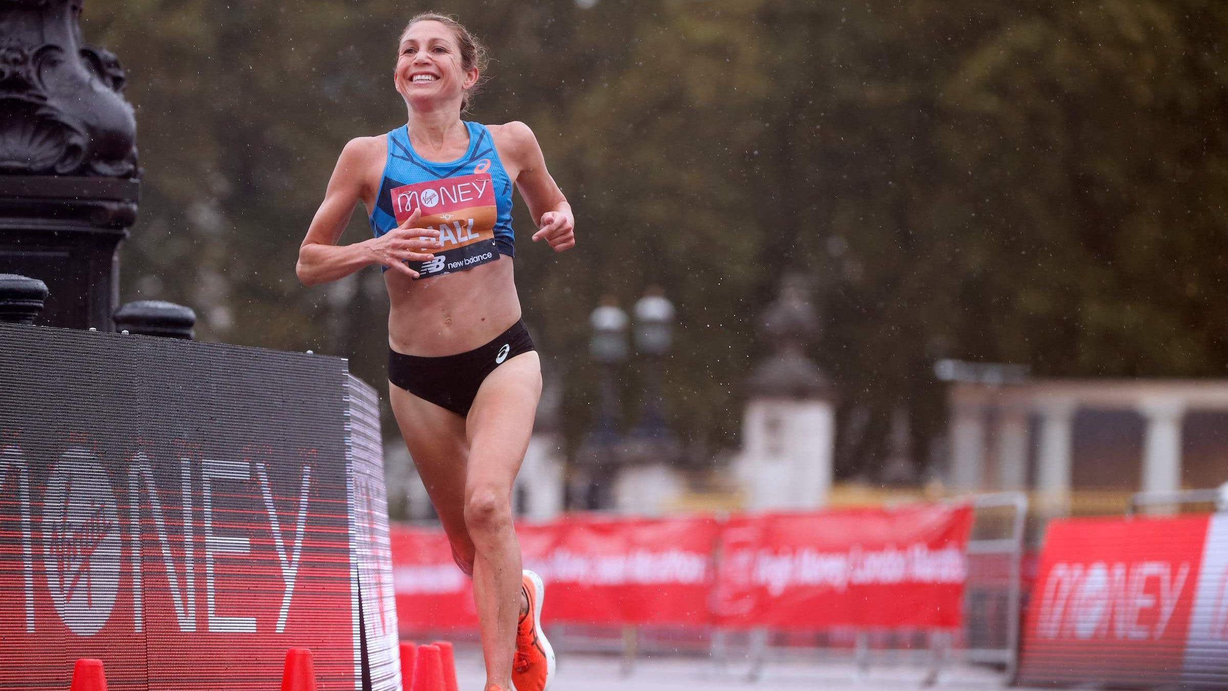 Sara Hall kicks to second place at the London Marathon. Next she'll go for the American Record at the 2021 Chicago Marathon.