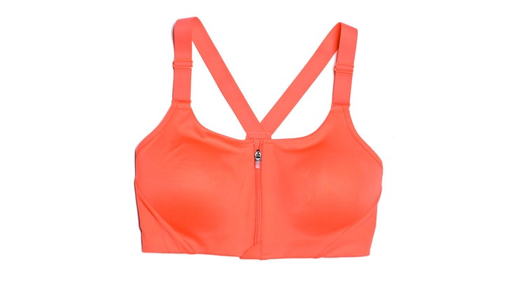 RYKA Running Athletic Front Zip Zipper Sports Bra Orange Size Extra Large XL