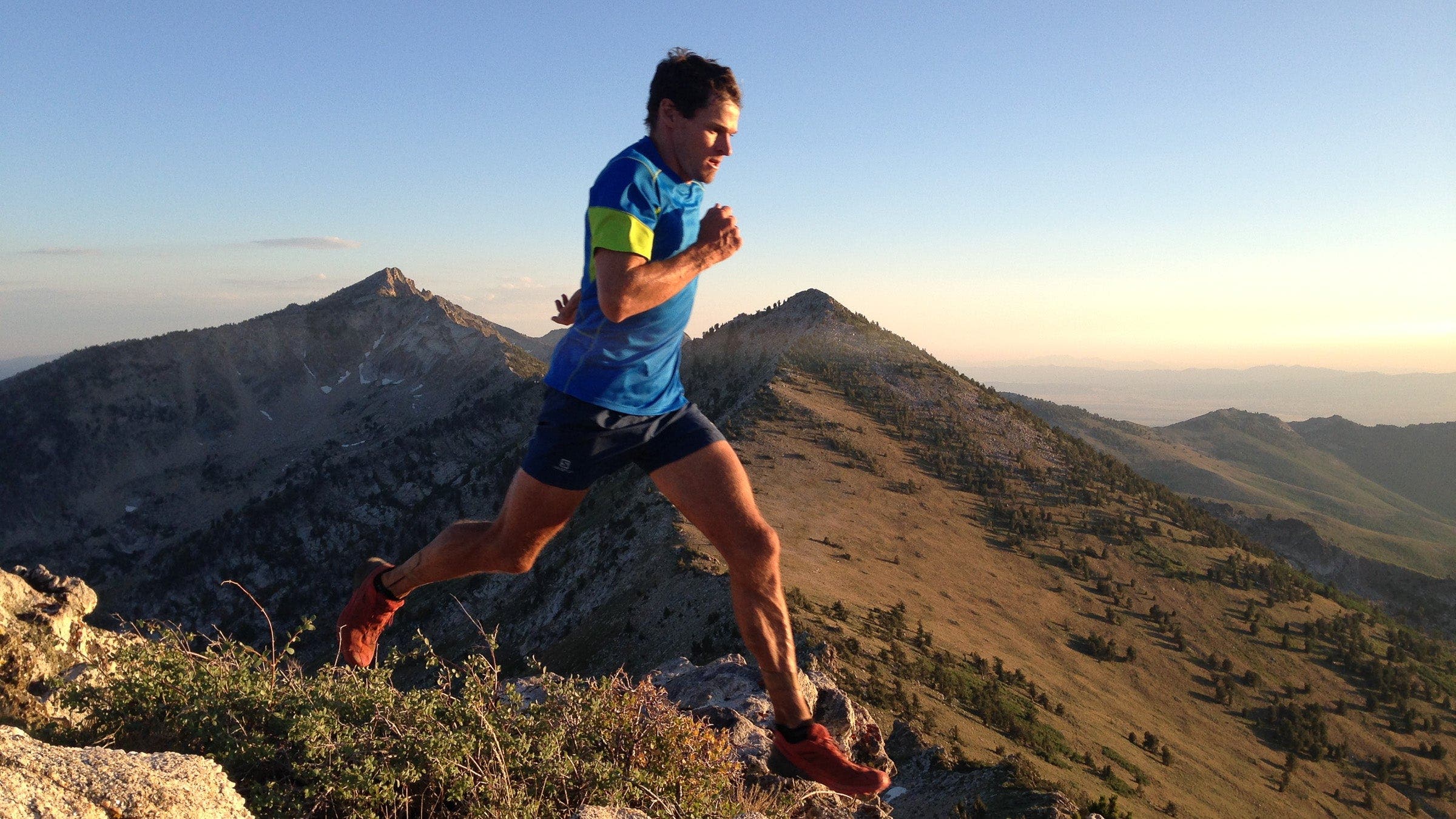 Max King running in the mountains
