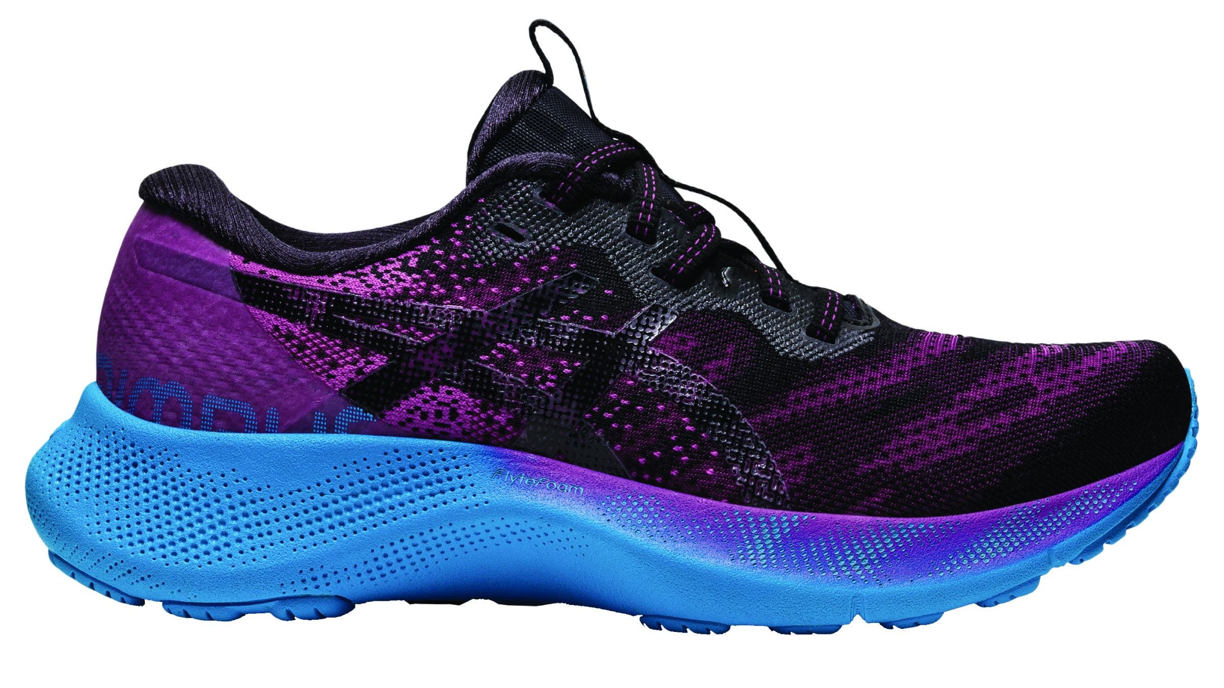 Black and blue Asics Gel Nimbus Lite 2 running shoe