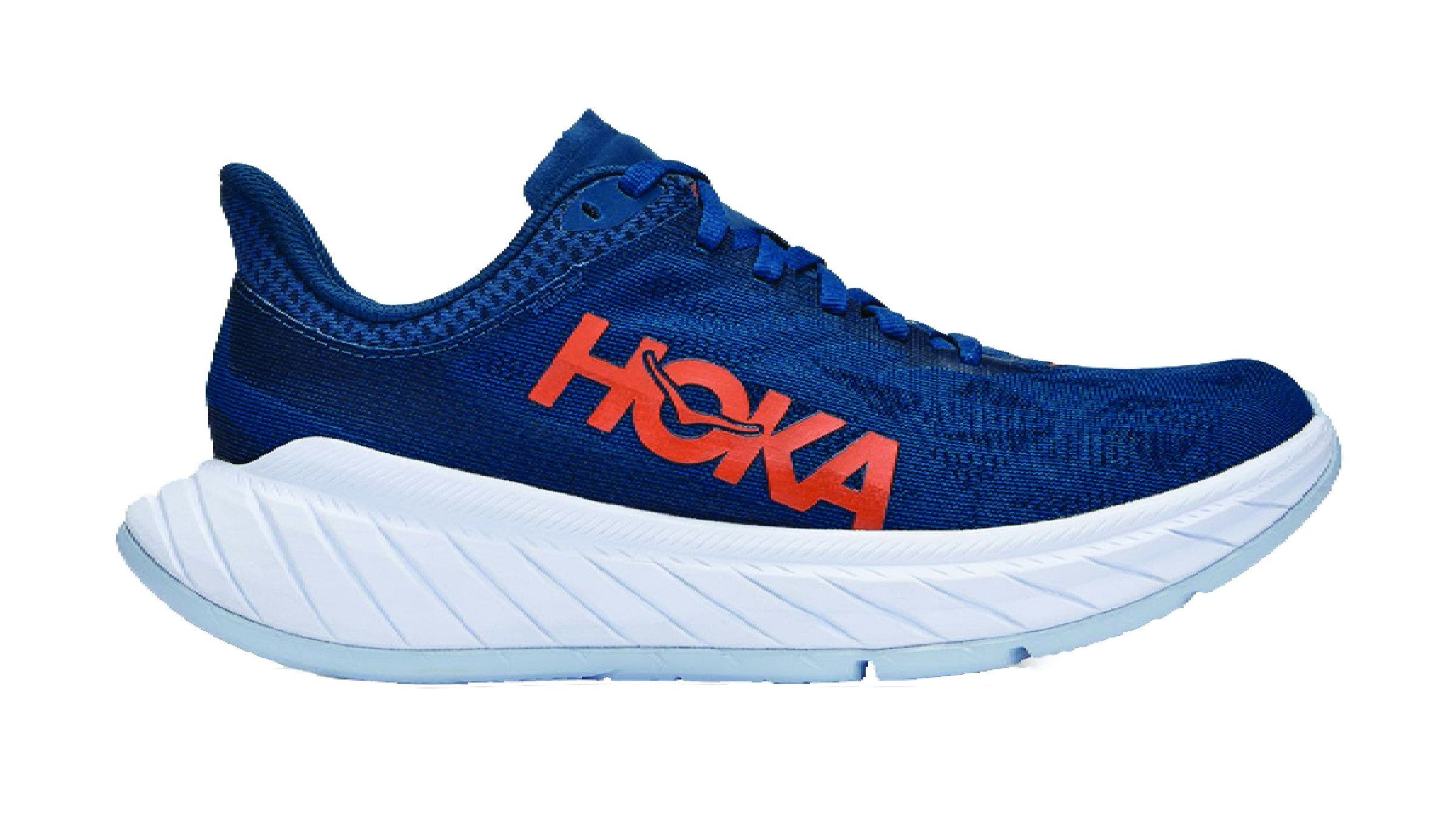 Navy blue HOKA Carbon X2 running shoe