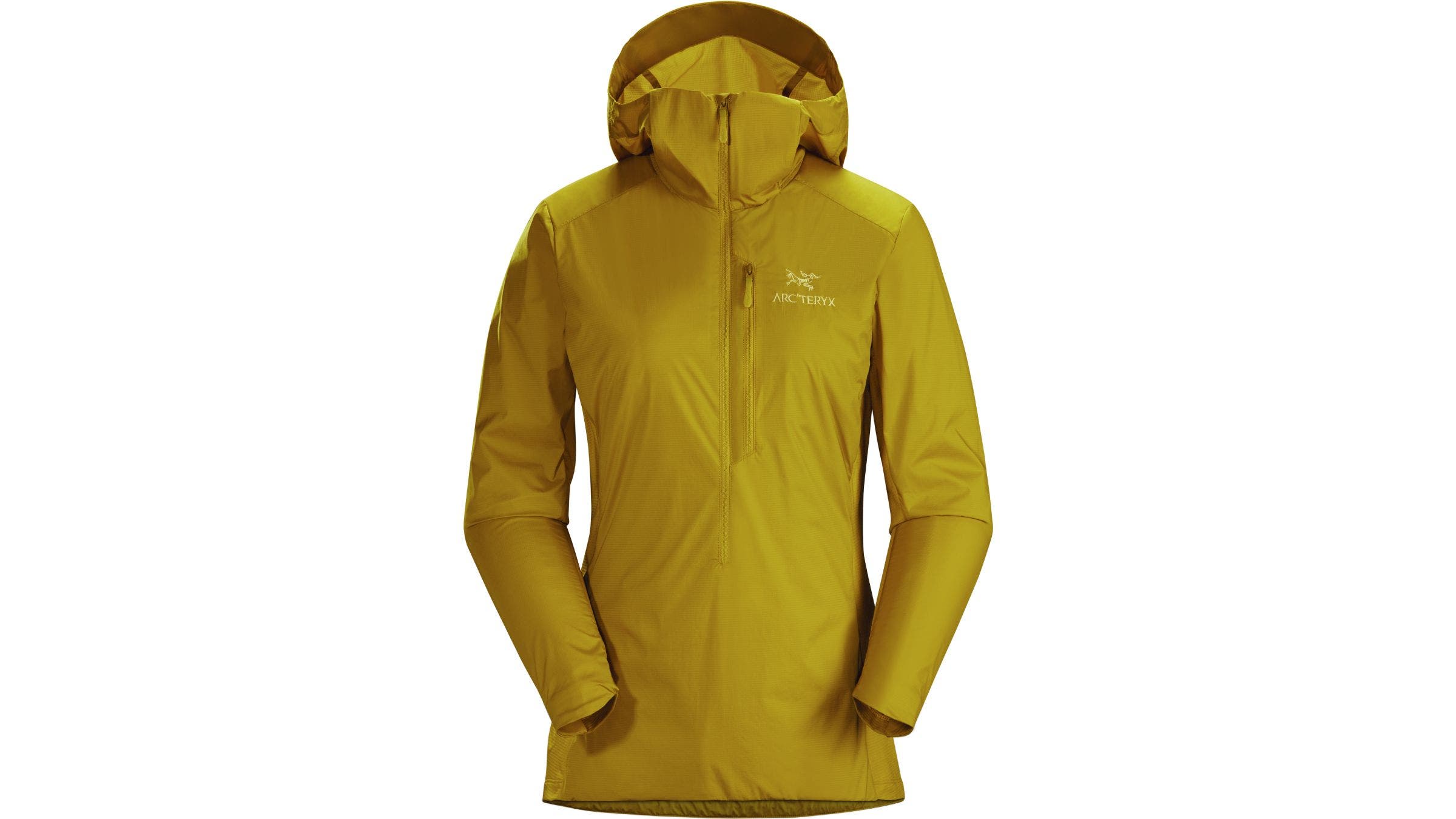 Mustard yellow Arc’teryx Atom SL hoodie