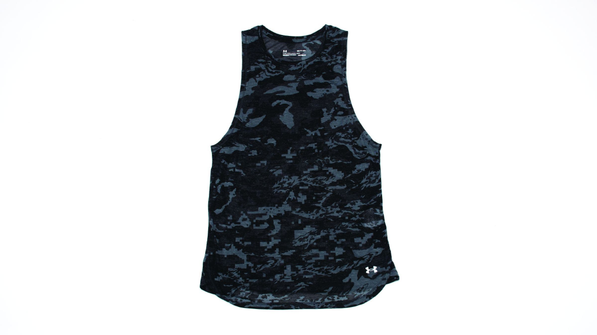 Black camo Under Armour Breeze Run Tank tank top